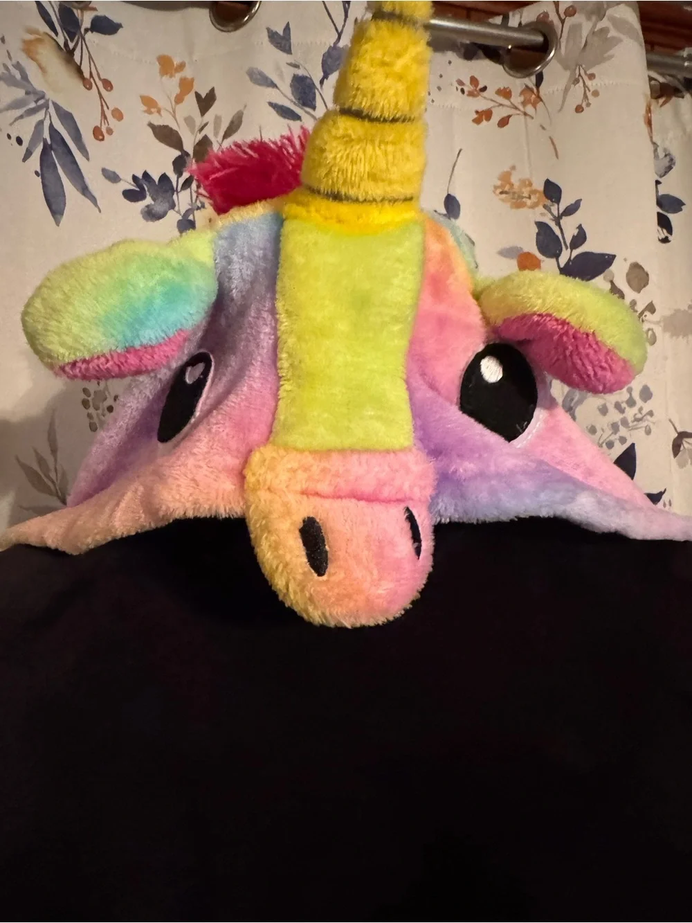 Kids Plush Rainbow Unicorn Bathrobe - Multicolor Size 5T 6